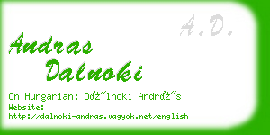 andras dalnoki business card